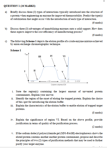 Question 1 26 Marks A Briefly Discuss Three 3 Types Of Interactions Typically Introduced Into The Structure Of A Pr 1