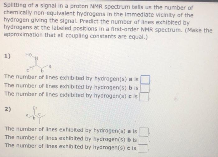 1 The Number Of Lines Exhibited By Hydrogen S A Is The Number Of Lines Exhibited By Hydrogen S B Is The Numbe 1