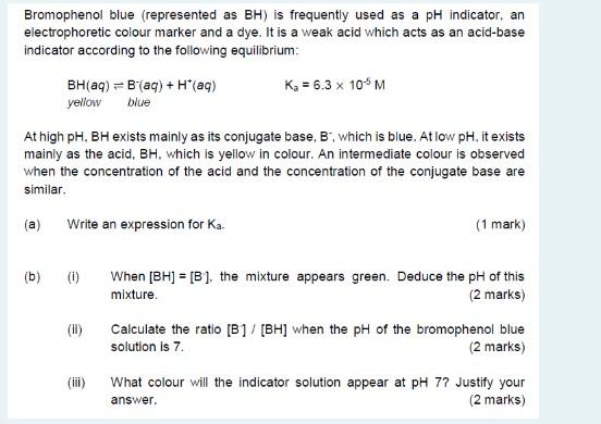 Bromophenol Blue Represented As Bh Is Frequently Used As A Ph Indicator An Electrophoretic Colour Marker And A Dye 1
