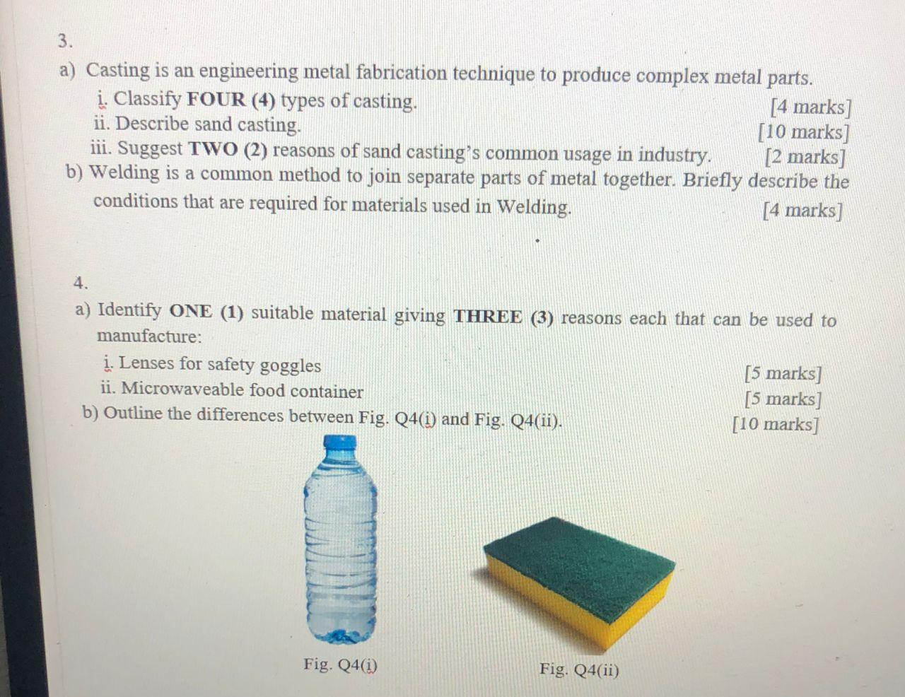 A Casting Is An Engineering Metal Fabrication Technique To Produce Complex Metal Parts I Classify Four 4 Types Of C 1