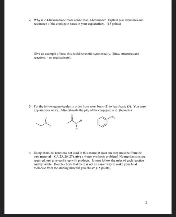 Read All Directions Carefully Answers Must Be Legible To Receive Credit 1 For The Following Reaction Ch Ch 0 A Give 2