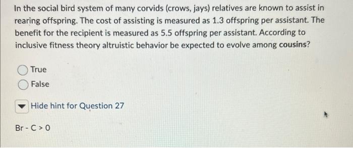 Given The Information In The Table Below What Offspring Size Would Be Parentally Selected For Among Females For This Sp 3