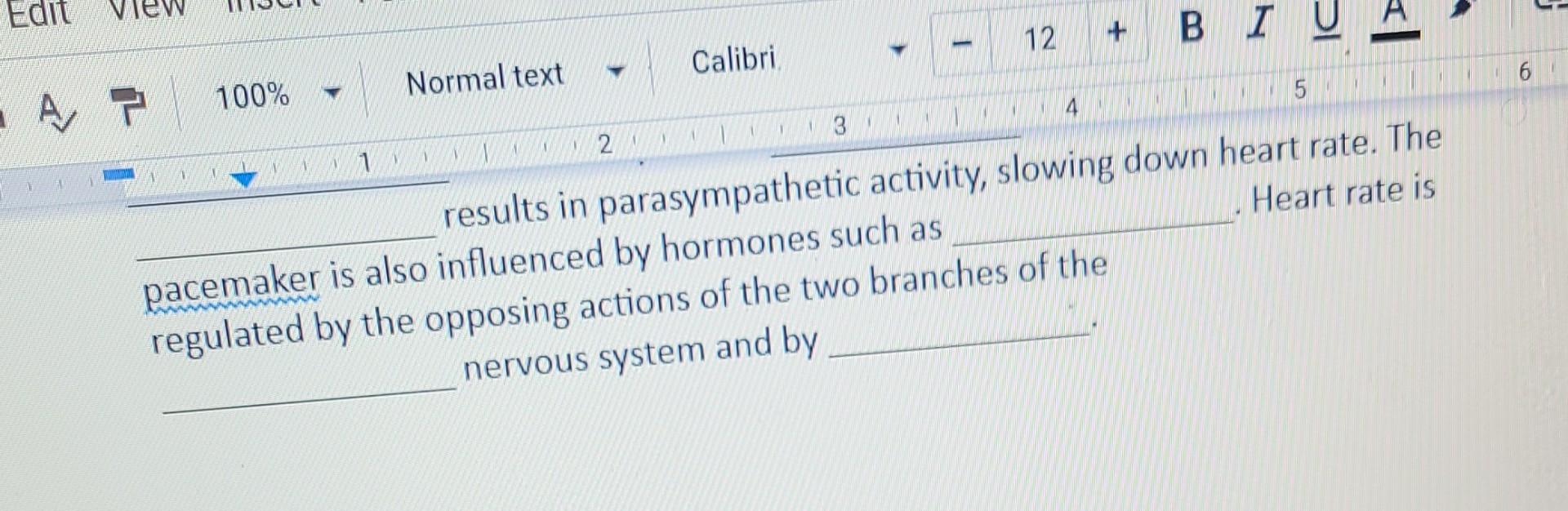 11 Fill In The Blanks Using This Word Bank Sympathetic Relaxation Cardiac Adrenaline Speed Up Autonomic Hormo 2