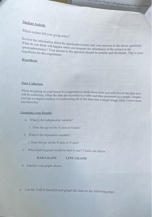 It Biology 150l I Need Help To Answering The Question And Graphs It 2