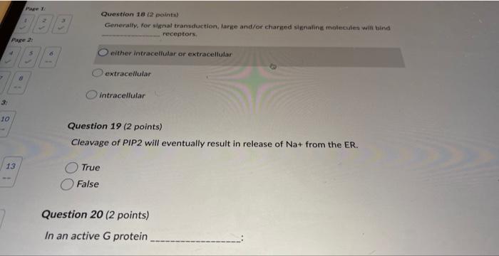 This General Overview Of Signal Transutuction What Is The Name Of The Molecule That The Number 2 Labeling A Question 2