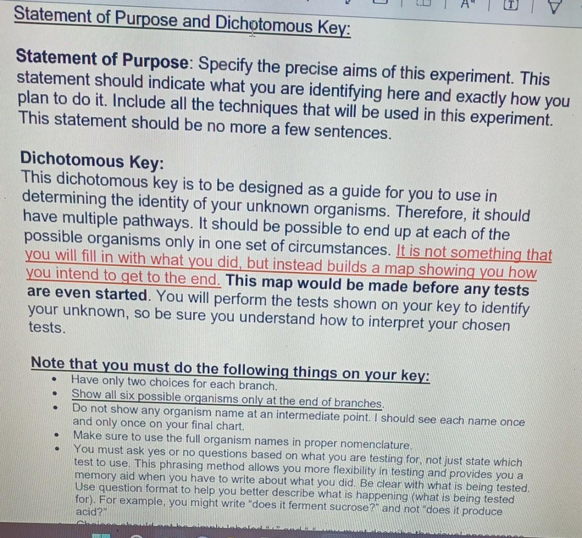 Can I Please Get Some Help Making On A Dichotomous Key I M Not Really Sure How To Do It 3
