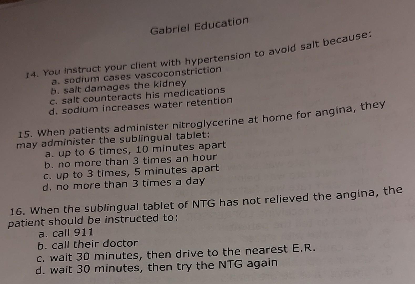 Lesson Five Exercises Endocrine Exercise 1 Diabetes Quiz From A Patient Education Tool 1 Polyuria Is A Symptom Of 4
