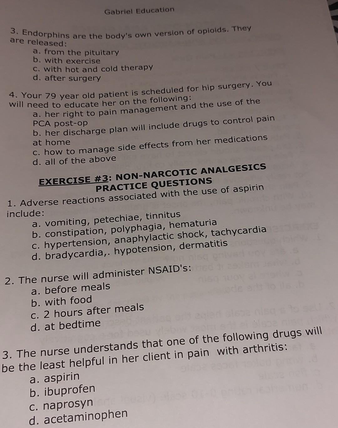 Lesson Five Exercises Endocrine Exercise 1 Diabetes Quiz From A Patient Education Tool 1 Polyuria Is A Symptom Of 5