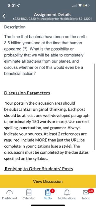 Description The Time That Bacteria Have Been On The Earth 3 5 Billion Years And At The Time That Human Appeared Wha 1