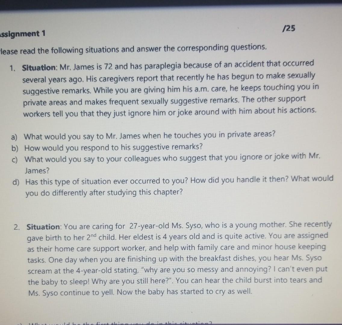 2 Situation You Are Caring For 27 Year Old Ms Syso Who Is A Young Mother She Recently Gave Birth To Her 2nd Child 1