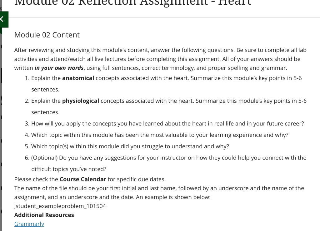 Module 02 Content After Reviewing And Studying This Module S Content Answer The Following Questions Be Sure To Complet 1