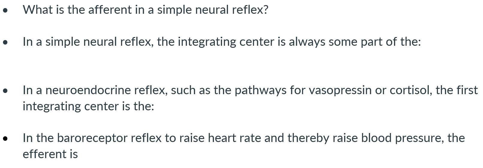 What Is The Afferent In A Simple Neural Reflex In A Simple Neural Reflex The Integrating Center Is Always Some Par 1