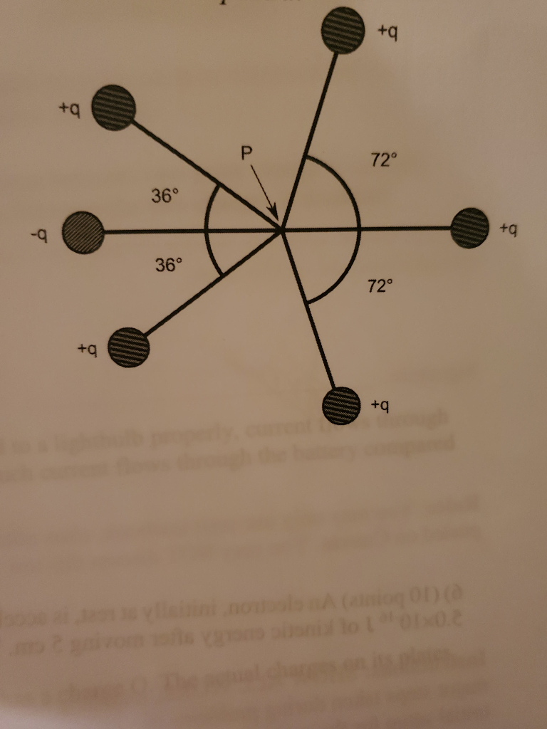 Given The Configuration Of Charges In The Diagram Below What Is The Magnitude And Direction Of The Electric Field At Po 1