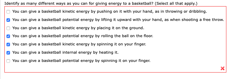 Identify As Many Different Ways As You Can For Giving Energy To A Basketball Select All That Apply You Can Give A Ba 1