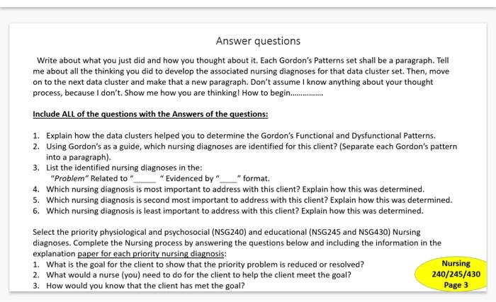 Pathophysiology Gordon Pattern And Cluster Data Gordon Pattern And Cluster Data Gordon Pattern And Cluster Data Assessme 4