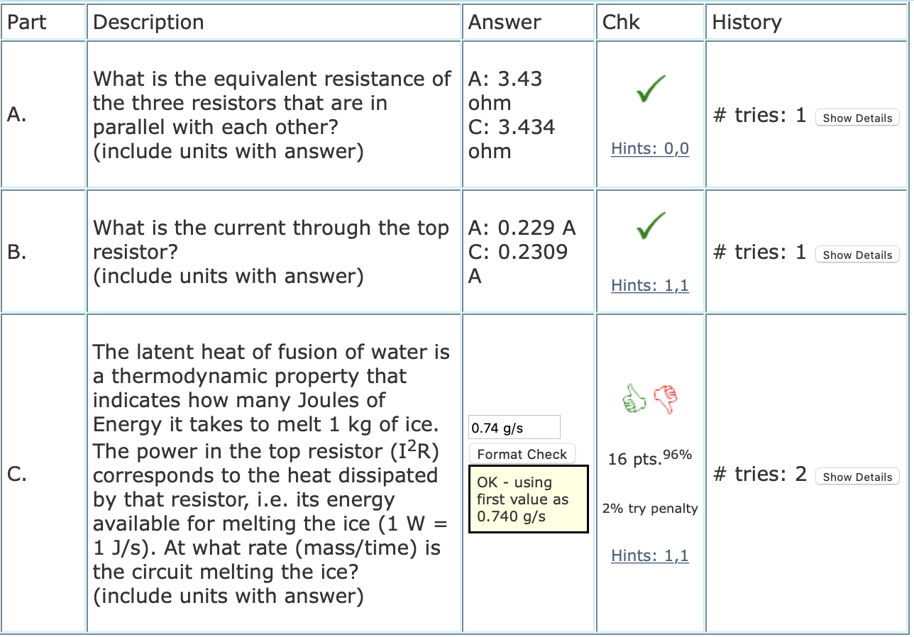 I Just Need Help With Part C P S Units Is In Grams Second For Part C Hint For Part B Hint For Part C 2