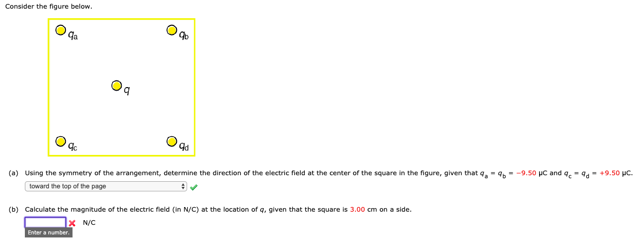 Consider The Figure Below A Using The Symmetry Of The Arrangement Determine The Direction Of The Electric Field At T 1