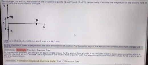 Two Charges Point With The And Are Located In The Erosition Or Planet Points 0 2 And 0 2 Respectively C Ute The 1
