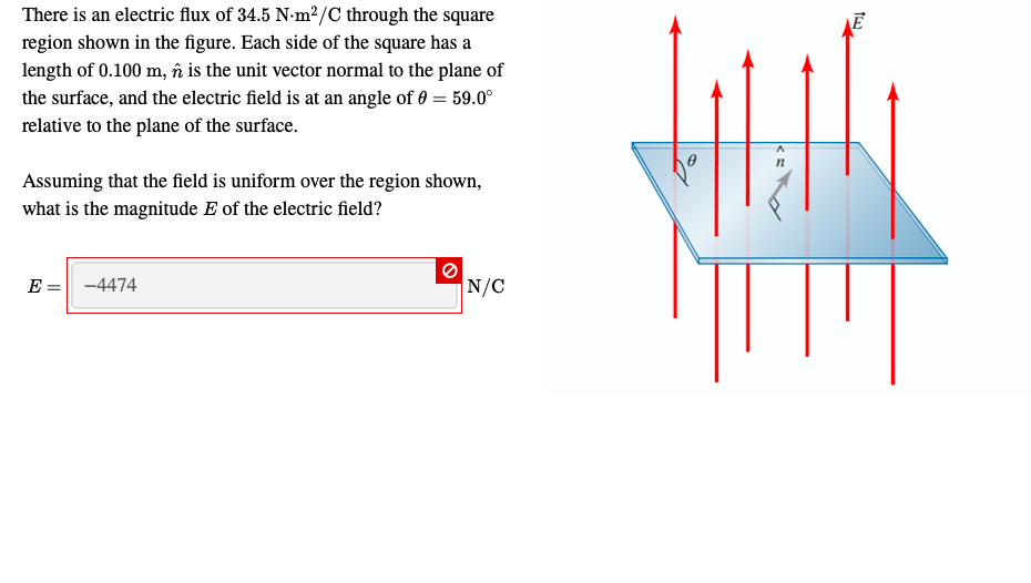 There Is An Electric Flux Of 34 5 N Mo C Through The Square Region Shown In The Figure Each Side Of The Square Has A Le 1