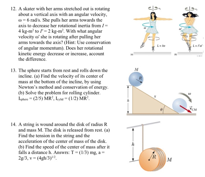 12 A Skater With Her Arms Stretched Out Is Rotating About A Vertical Axis With An Angular Velocity 0 6 Rad S She Pu 1