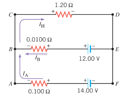 Using Kirchhoff S Laws Find The Values Of Currents Ia Ib And Ih 1