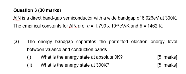 Hi This Is Semiconductor Device Physics Questions Please Help To Answer All Question Correctly And Kindly Help To Show 1