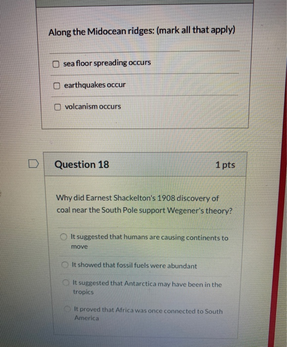 Why Was There Early Opposition To Wegener S Idea O All Of The Above The Current Thought Was That The Earth S Crust Was 2