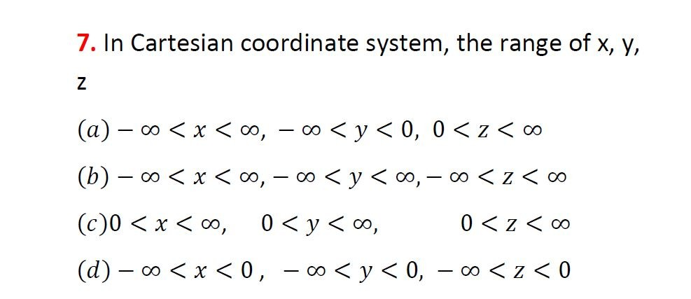 7 In Cartesian Coordinate System The Range Of X Y A 00 X 0 00 Y 0 0 Z Oo B 60 X 0 00 Y 1