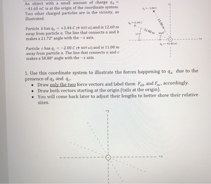 Q 2 000 An Object With A Small Amount Of Charge 9a 41 60 Nc Is At The Origin Of The Coordinate System Two Other Cha 1
