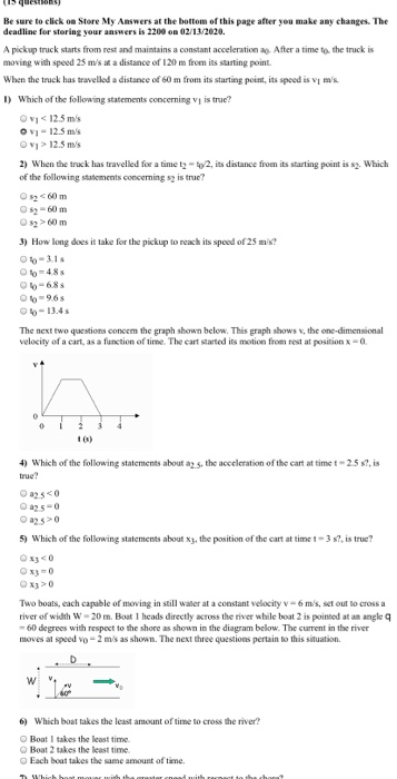 Be Sure To Click On Store My Answers At The Bottom Of This Page After You Make Any Changes The Deadline For Storing You 1