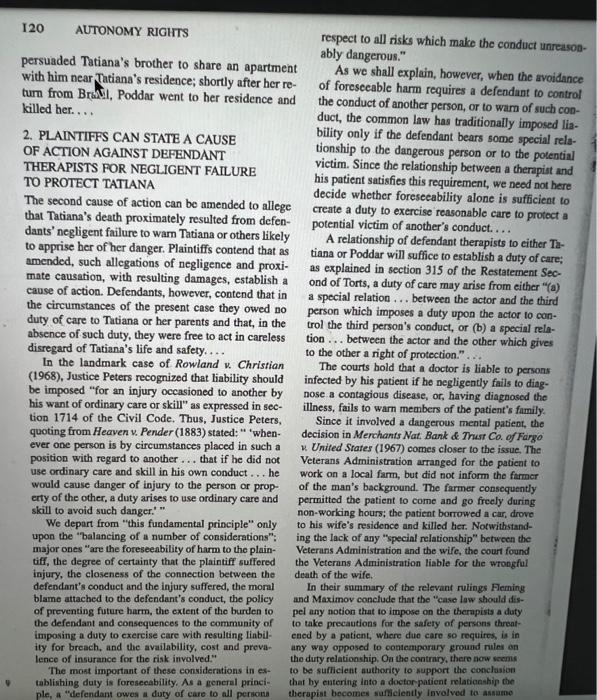 California Supreme Court Tarasoff V Regents Of Thuniversity Of California Tobriner Justice Causes Of Action Against De 3