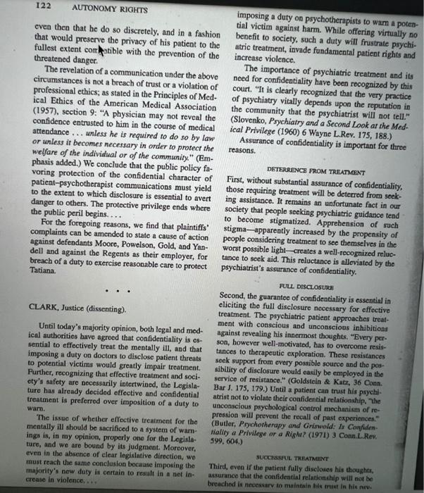 California Supreme Court Tarasoff V Regents Of Thuniversity Of California Tobriner Justice Causes Of Action Against De 5