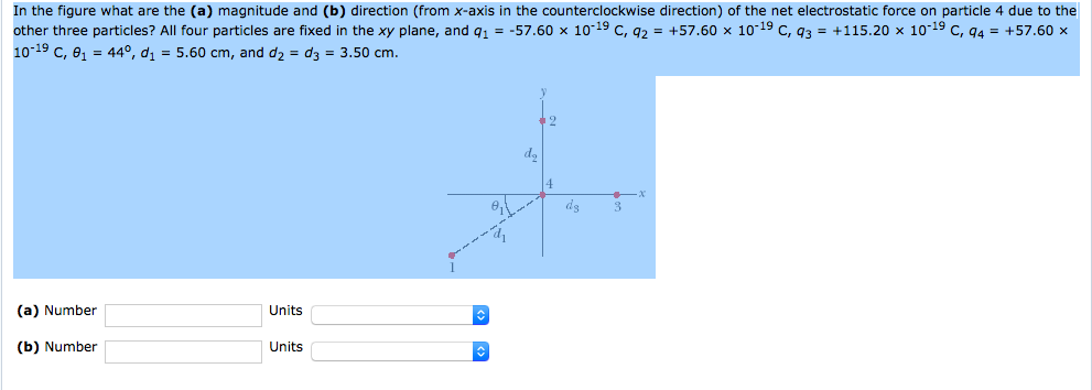 In The Figure What Are The A Magnitude And B Direction From X Axis In The Counterclockwise Direction Of The Net El 1