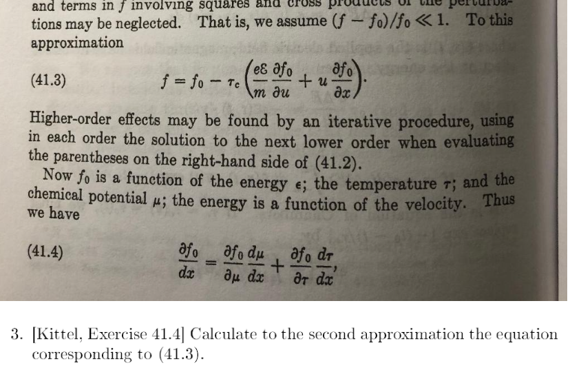 And Terms In F Involving Squares Tions May Be Neglected That Is We Assume F Fol Fo 1 To This Approximation Es Af 1