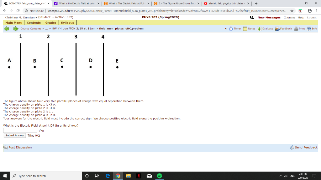 Lon Capa Pield Num Plates Vn X What Is The Electric Field At Point X C What Is The Electric Field At Poinx C 24 The Ligu 1