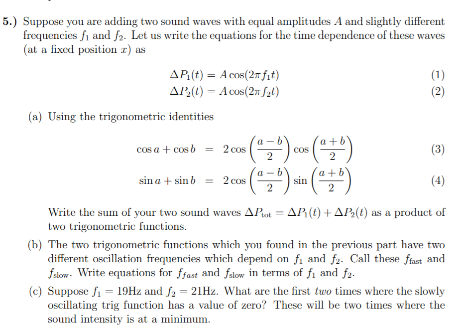 Question 5 Please Sound Waves And Beats 1