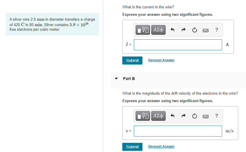 What Is The Current In The Wire Express Your Answer Using Two Significant Figures A Silver Wire 2 6 Mm In Diameter Tra 1
