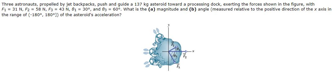 Three Astronauts Propelled By Jet Backpacks Push And Guide A 137 Kg Asteroid Toward A Processing Dock Exerting The Fo 1