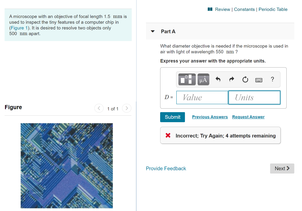 A Review Constants Periodic Table A Microscope With An Objective Of Focal Length 1 5 Mm Is Used To Inspect The Tiny Feat 1