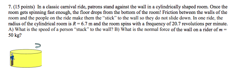 7 15 Points In A Classic Carnival Ride Patrons Stand Against The Wall In A Cylindrically Shaped Room Once The Room G 1