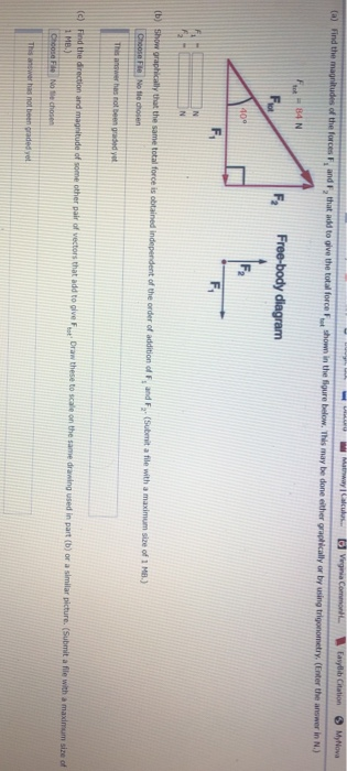 Find The Magnitudes Of The Forces And F That Add To Give The Total Force M Alway Calculus Vignia Common Easytib Citat 1