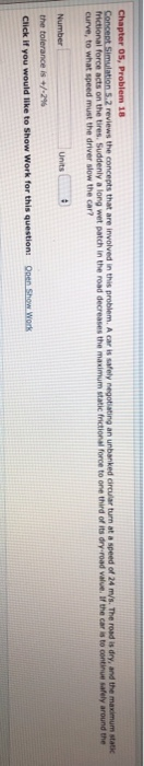 Chapter 05 Problem 18 Concept Simulation 5 2 Reviews The Concepts That Are Involved In This Problem A Car Is Safely Ne 1