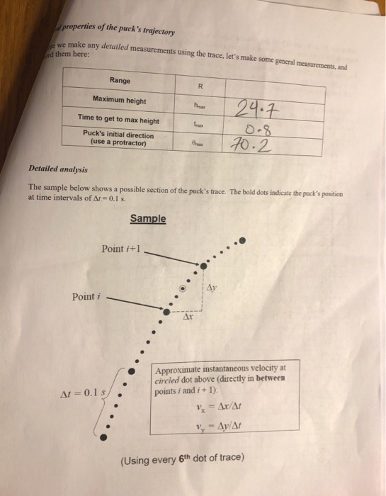 Physics 106 141 Projectile Motion Air Table Lab Introduction In This Experiment You Will Be Studying Two Dimensional 3