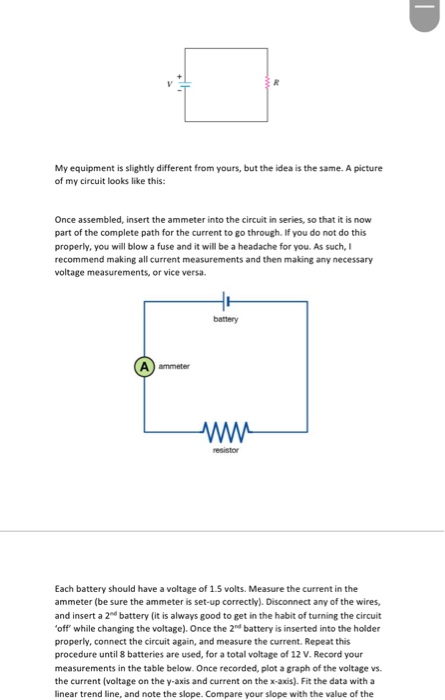 Stated Value Of Resistor 3 Batteries V Resistor V Batteries Current Amps 1 5 3 0 4 5 6 0 7 5 9 0 10 5 18 12 Graph 3