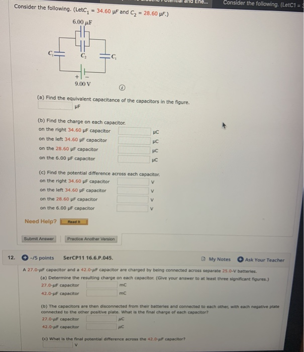 An En Consider The Following Letci Un Consider The Following Letc 34 60 Uf And C2 28 60 Pf 6 00 F C 9 00 V 1