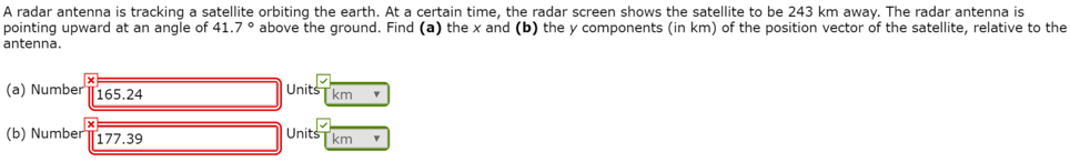 A Radar Antenna Is Tracking A Satellite Orbiting The Earth At A Certain Time The Radar Screen Shows The Satellite To B 1