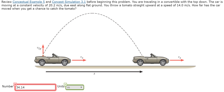 Review Conceptual Example 5 And Concept Simulation 3 1 Before Beginning This Problem You Are Traveling In A Convertible 1