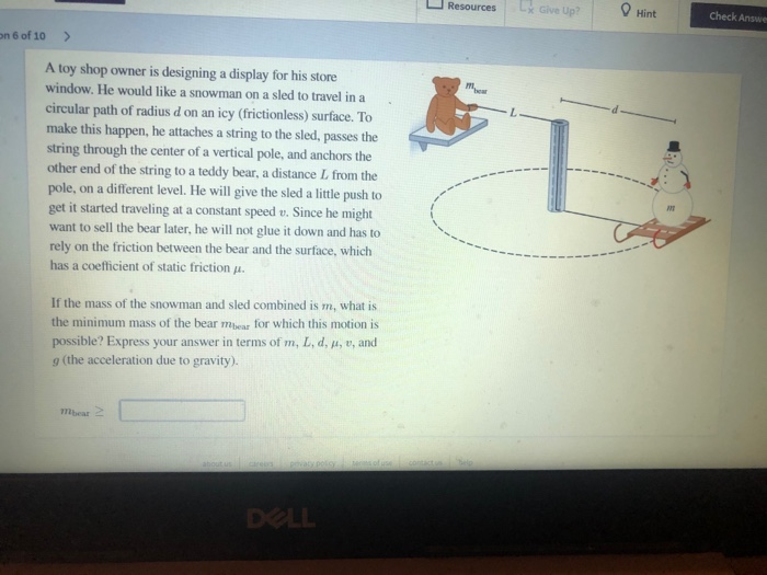 Resources X Give Up 0 Hint Check Answer On 6 Of 10 A Toy Shop Owner Is Designing A Display For His Store Window He W 1