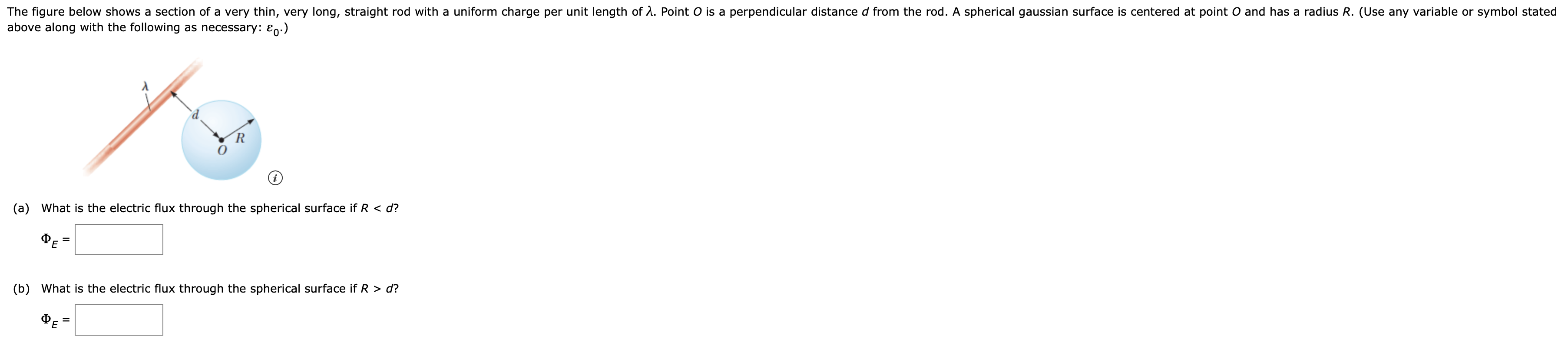 The Figure Below Shows A Section Of A Very Thin Very Long Straight Rod With A Uniform Charge Per Unit Length Of 1 Poi 1