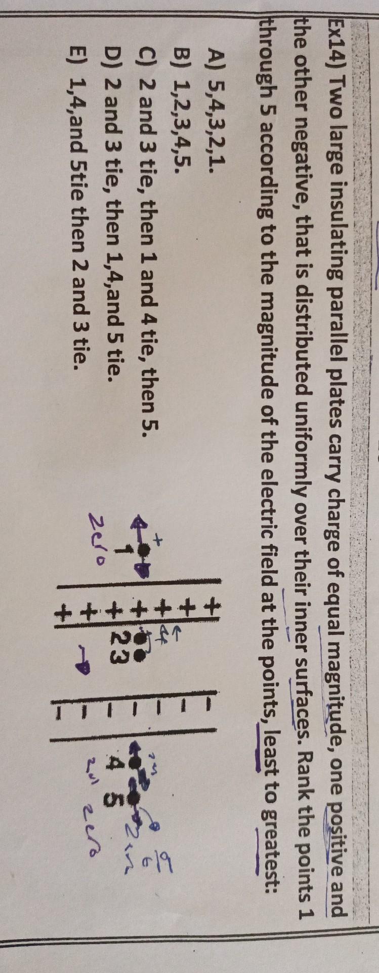 Ex14 Two Large Insulating Parallel Plates Carry Charge Of Equal Magnitude One Positive And The Other Negative That Is 1
